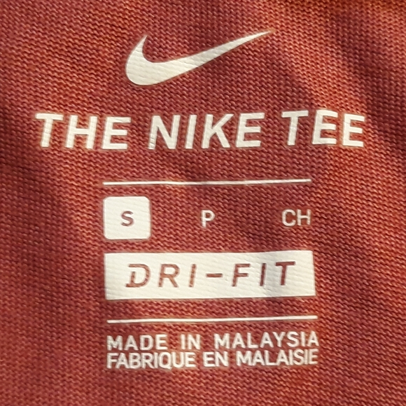 The Nike Tee Dri Fit Tank Top Red with Gold Glitter Swoop - Size Small - Picture 4 of 10